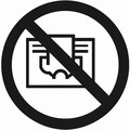 Sauna-symbol: Tildækning af varmelegemerne forbudt